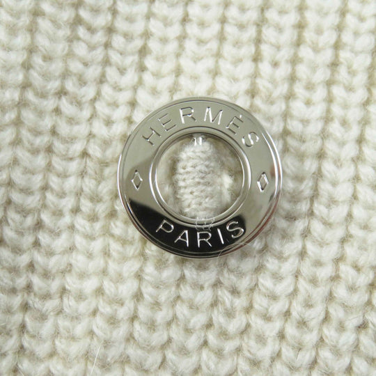 HERMES cardigan 3H2900D1 Main: 100% cashmere light beige Women 34 Used Authentic