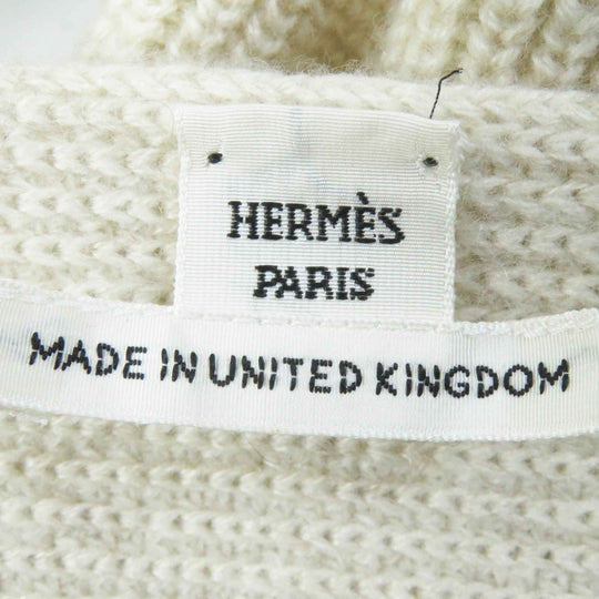 HERMES cardigan 3H2900D1 Main: 100% cashmere light beige Women 34 Used Authentic