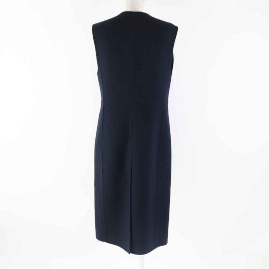 HERMES Vest 3H0198DB Main: 100% cashmere Navy Women 36 Used Authentic