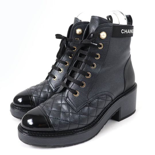 CHANEL Ankle boots G38514 Main: Leather black Women 37 Used Authentic