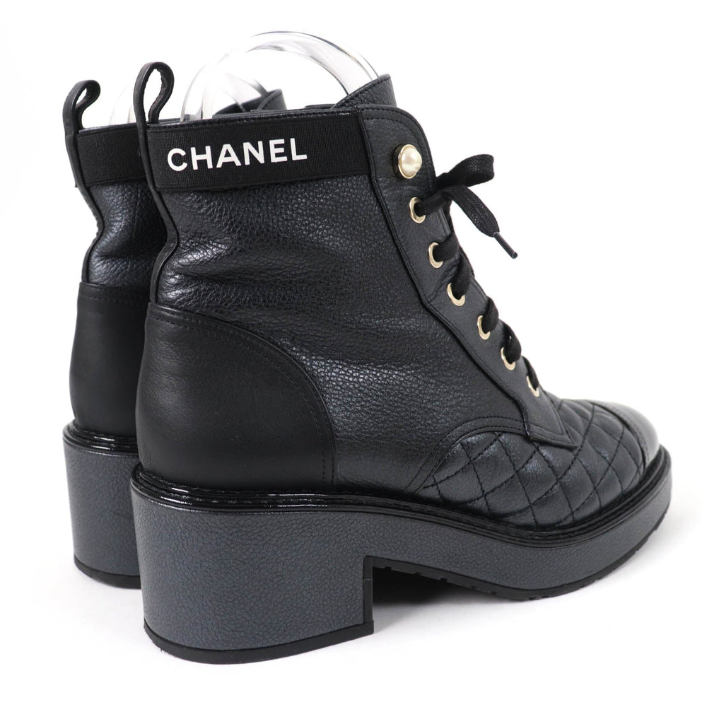 CHANEL Ankle boots G38514 Main: Leather black Women 37 Used Authentic