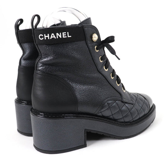 CHANEL Ankle boots G38514 Main: Leather black Women 37 Used Authentic