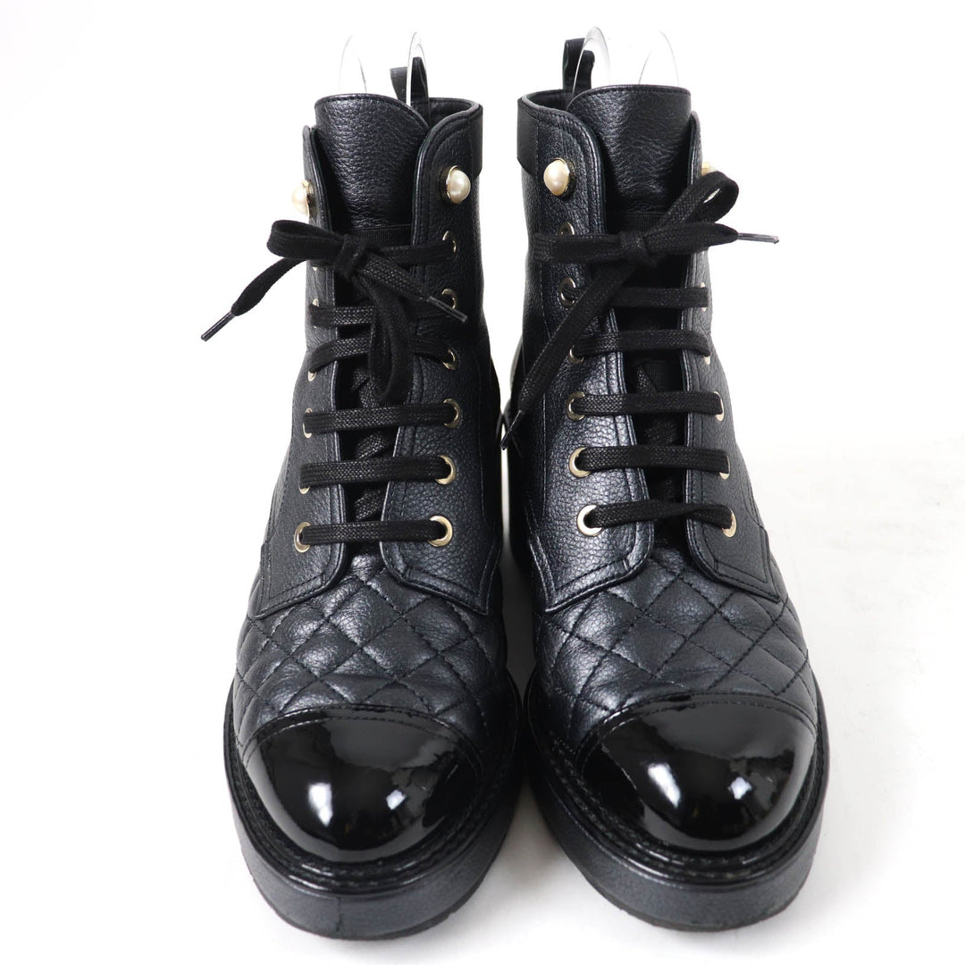 CHANEL Ankle boots G38514 Main: Leather black Women 37 Used Authentic