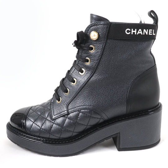 CHANEL Ankle boots G38514 Main: Leather black Women 37 Used Authentic