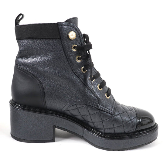 CHANEL Ankle boots G38514 Main: Leather black Women 37 Used Authentic