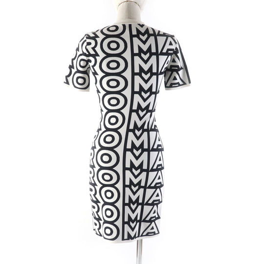 FENDI one piece FZD917 Main: 51% nylon, 32% rayon, 15% polyester, 2% polyurethane White black Women 36 Used Authentic
