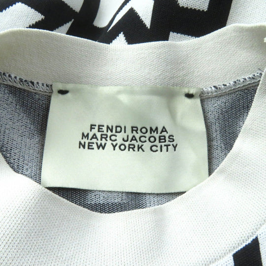 FENDI one piece FZD917 Main: 51% nylon, 32% rayon, 15% polyester, 2% polyurethane White black Women 36 Used Authentic