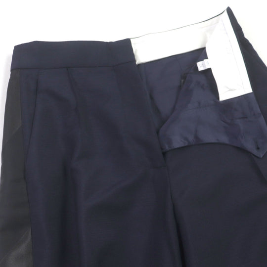 BURBERRY slacks 8040278 Outer: 60% mohair, Outer: 40% wool, Lining: 93% cupra, Lining: 7% elastane, Part: 100% cotton Navy mens 38 Used Authentic
