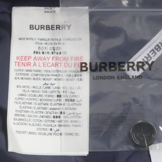 BURBERRY slacks 8040278 Outer: 60% mohair, Outer: 40% wool, Lining: 93% cupra, Lining: 7% elastane, Part: 100% cotton Navy mens 38 Used Authentic