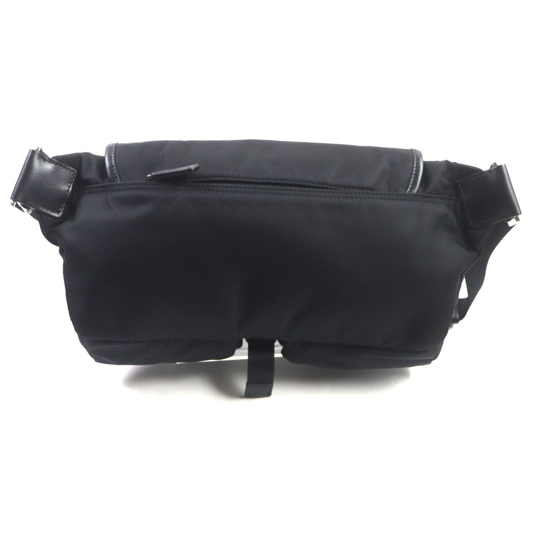PRADA Shoulder Bag 2VH174 Main: Nylon, Part: Leather black mens Used Authentic