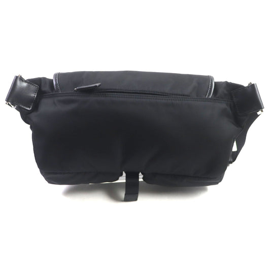 PRADA Shoulder Bag 2VH174 Main: Nylon, Part: Leather black mens Used Authentic