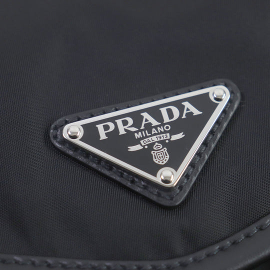 PRADA Shoulder Bag 2VH174 Main: Nylon, Part: Leather black mens Used Authentic