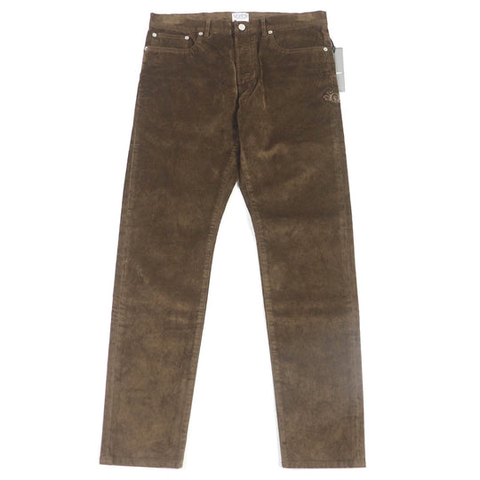 Dior HOMME Pants 193D011EY509 Main: 98% cotton, Main: 2% polyurethane, Part: 100% polyester, Part: 100% rayon, Leather part: cowhide Brown mens 32 Used Authentic