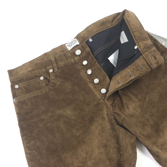 Dior HOMME Pants 193D011EY509 Main: 98% cotton, Main: 2% polyurethane, Part: 100% polyester, Part: 100% rayon, Leather part: cowhide Brown mens 32 Used Authentic