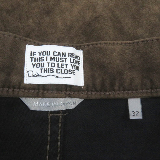 Dior HOMME Pants 193D011EY509 Main: 98% cotton, Main: 2% polyurethane, Part: 100% polyester, Part: 100% rayon, Leather part: cowhide Brown mens 32 Used Authentic