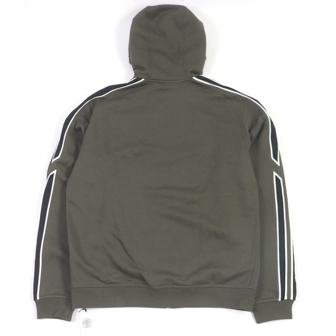 HERMES Hoodie H467780HA Main: 100% cotton, part: 95% cotton, part: 5% polyurethane, part: 80% nylon, part: 20% polyurethane khaki Run H mens L Used Authentic