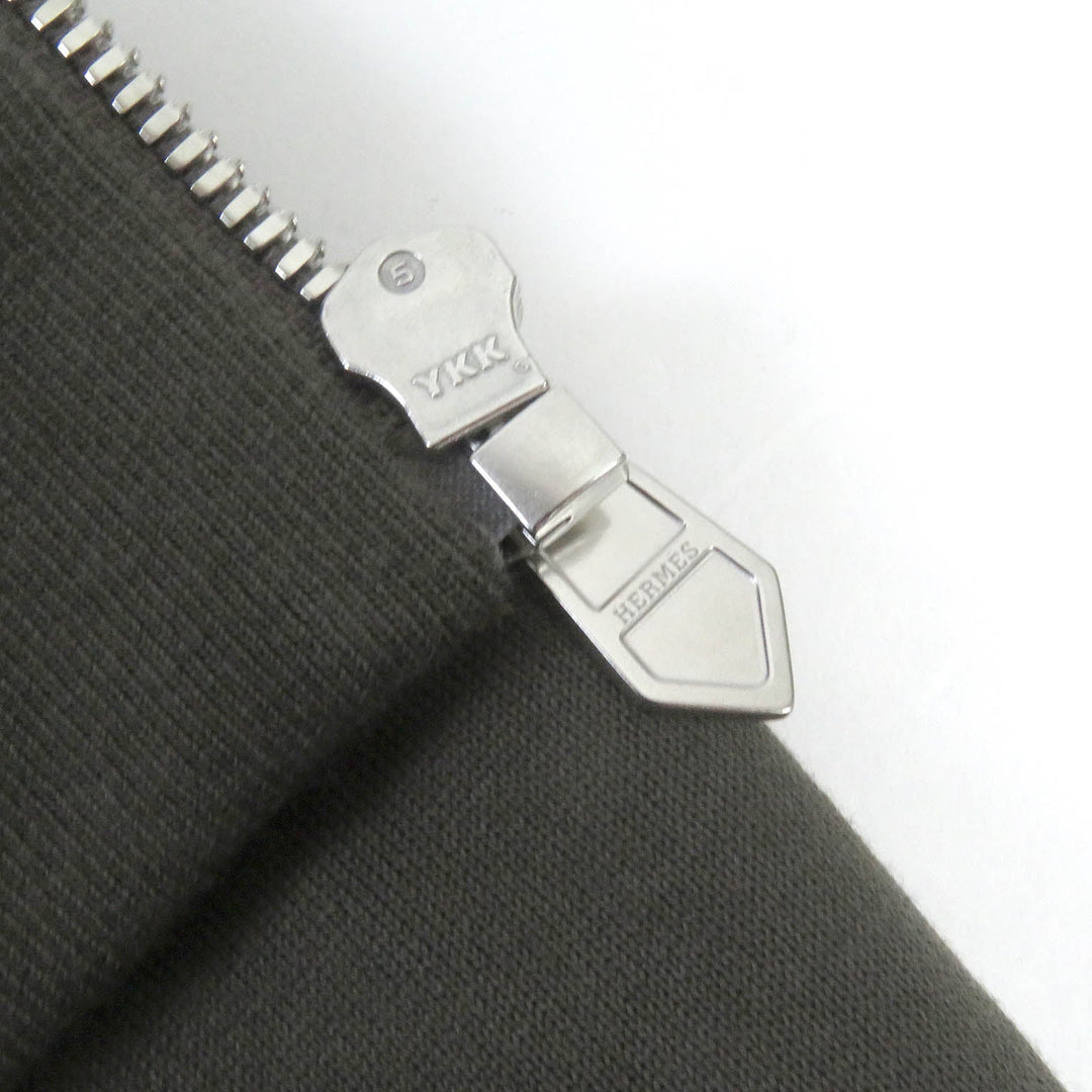 HERMES Hoodie H467780HA Main: 100% cotton, part: 95% cotton, part: 5% polyurethane, part: 80% nylon, part: 20% polyurethane khaki Run H mens L Used Authentic