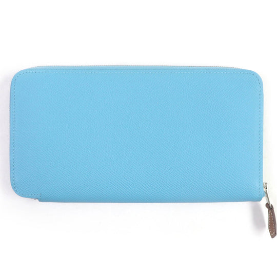HERMES Long Wallet Purse Main�FEpsom Brunol mens Used Authentic