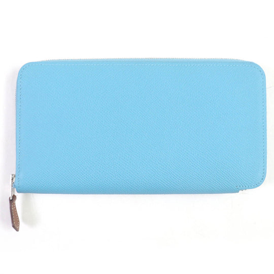HERMES Long Wallet Purse Main�FEpsom Brunol mens Used Authentic