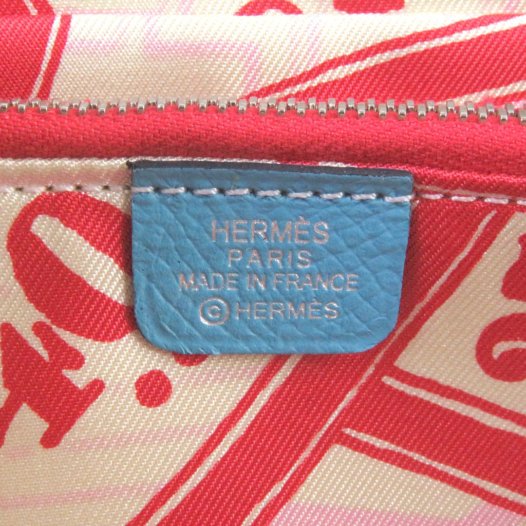 HERMES Long Wallet Purse Main�FEpsom Brunol mens Used Authentic
