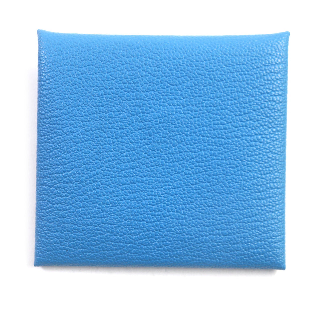 HERMES Coin case Main: Chevre Mysole Blue Zanzibar Mint Bastia Verso mens Used Authentic