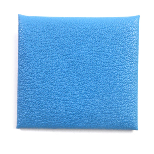 HERMES Coin case Main: Chevre Mysole Blue Zanzibar Mint Bastia Verso mens Used Authentic