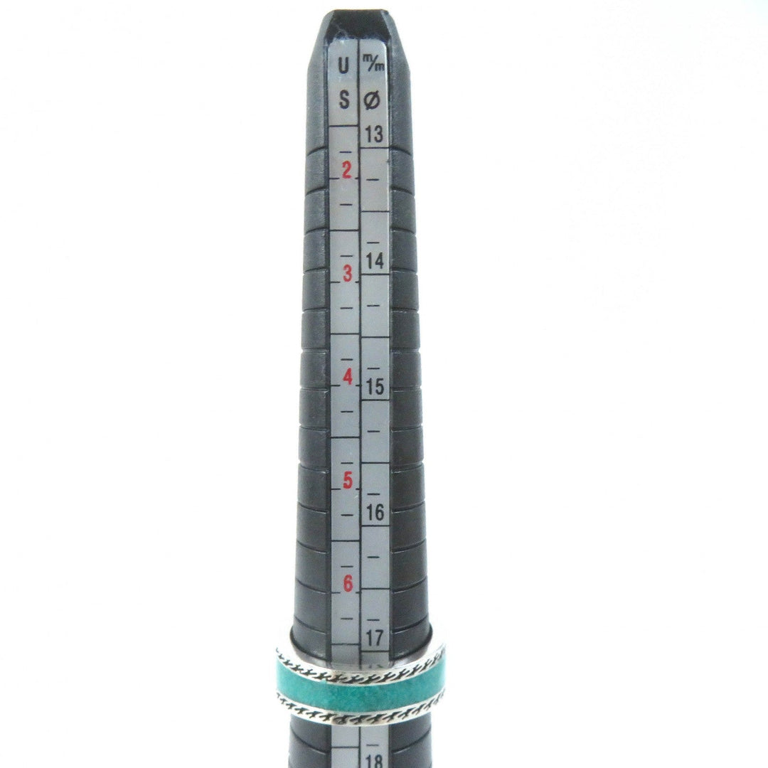 GUCCI Ring Main: AG925, Part: Enamel Silver Green type Women Used Authentic