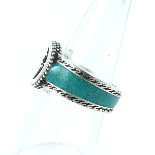 GUCCI Ring Main: AG925, Part: Enamel Silver Green type Women Used Authentic