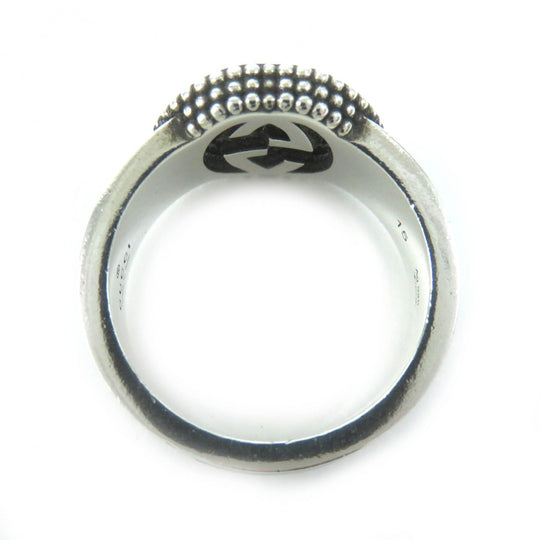 GUCCI Ring Main: AG925, Part: Enamel Silver Green type Women Used Authentic