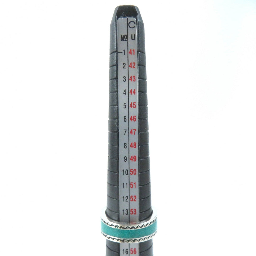 GUCCI Ring Main: AG925, Part: Enamel Silver Green type Women Used Authentic