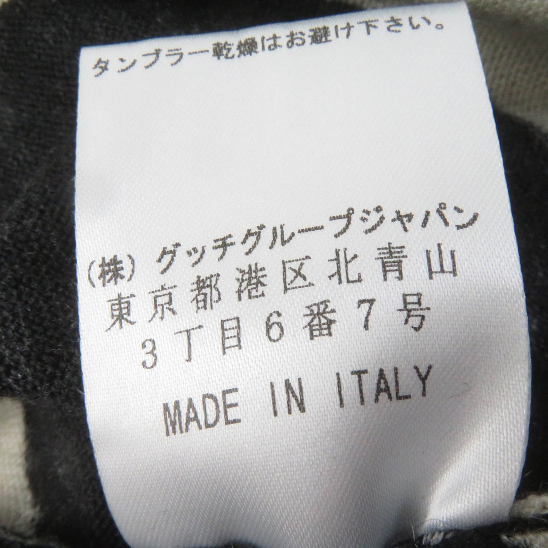 GUCCI Short sleeve knit 229111 Main: 100% cashmere Black Ivory Women S Used Authentic