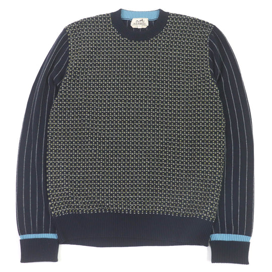 HERMES sweater Main: 100% wool Marin mens L Used Authentic