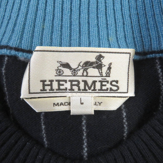 HERMES sweater Main: 100% wool Marin mens L Used Authentic