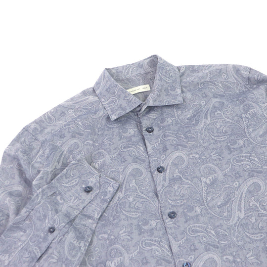 ETRO Long sleeve shirt Main: 100% cotton Blue type mens 41 Used Authentic