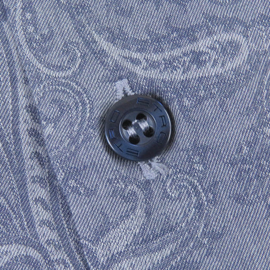 ETRO Long sleeve shirt Main: 100% cotton Blue type mens 41 Used Authentic