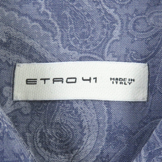 ETRO Long sleeve shirt Main: 100% cotton Blue type mens 41 Used Authentic