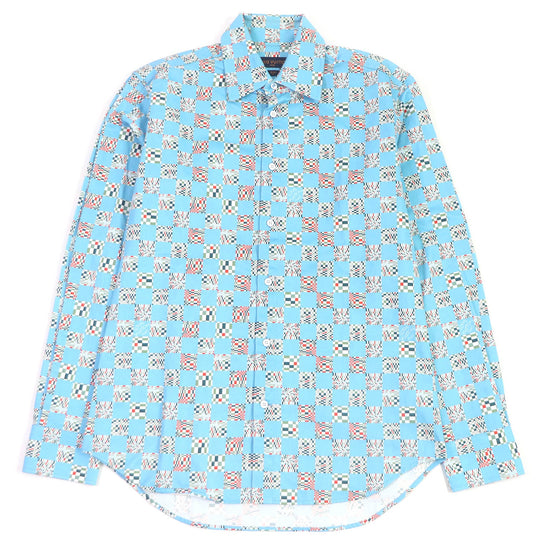 LOUIS VUITTON Long sleeve shirt Main: 100% cotton Light blue mens M Used Authentic