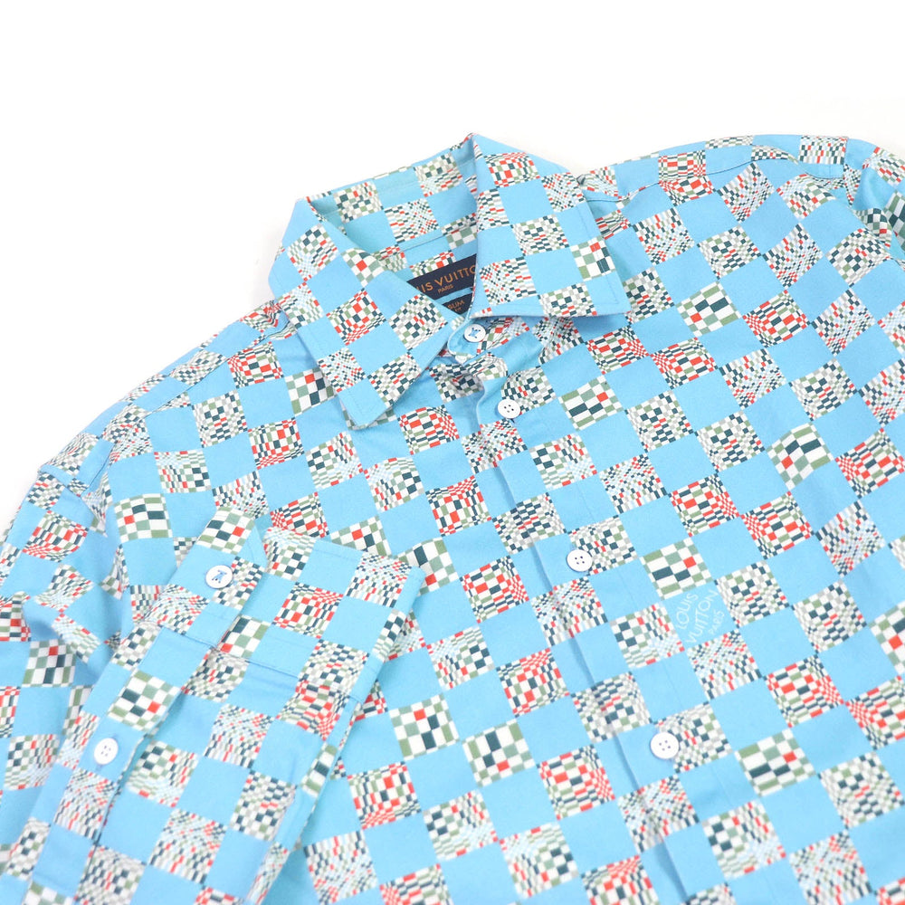 LOUIS VUITTON Long sleeve shirt Main: 100% cotton Light blue mens M Used Authentic