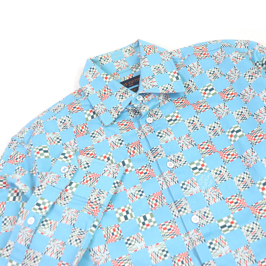 LOUIS VUITTON Long sleeve shirt Main: 100% cotton Light blue mens M Used Authentic