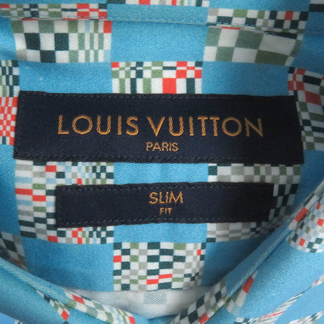 LOUIS VUITTON Long sleeve shirt Main: 100% cotton Light blue mens M Used Authentic