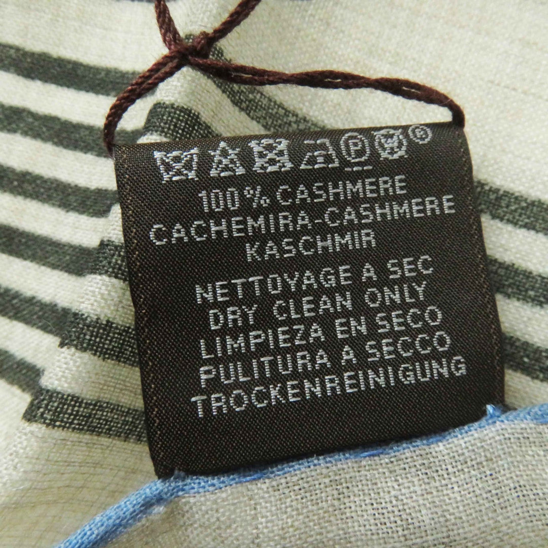 HERMES Stall Main: 100% cashmere Beige multi Les Rubans d'Hermes Hermes ribbons Women Used Authentic