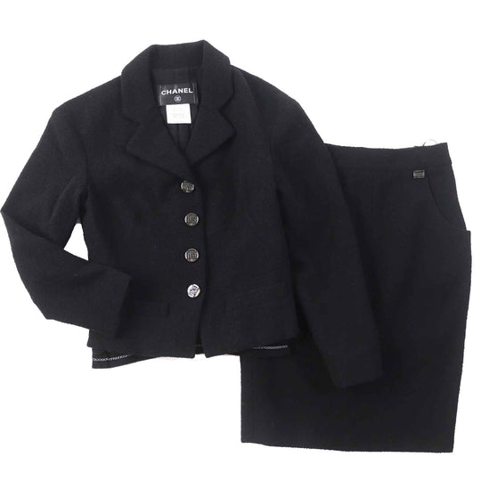 CHANEL setup Ｐ42616/Ｐ42872 wool black 36/34
