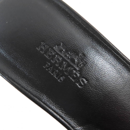 HERMES Sandals 201068Z Main: Leather black Agiaccio Women 36 Used Authentic