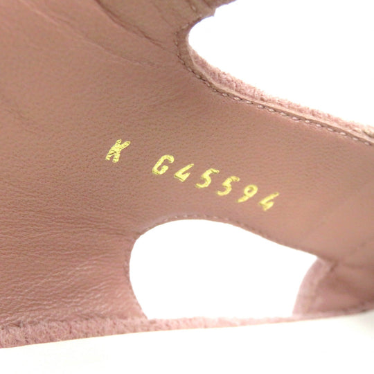 CHANEL Sandals 24P G45594 Main: Suede leather pink Women 37 1/2C Used Authentic