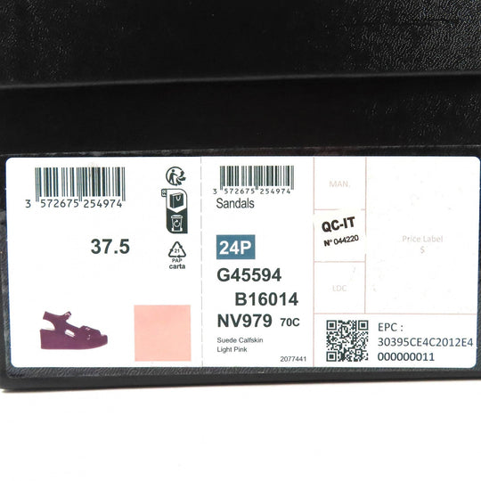 CHANEL Sandals 24P G45594 Main: Suede leather pink Women 37 1/2C Used Authentic