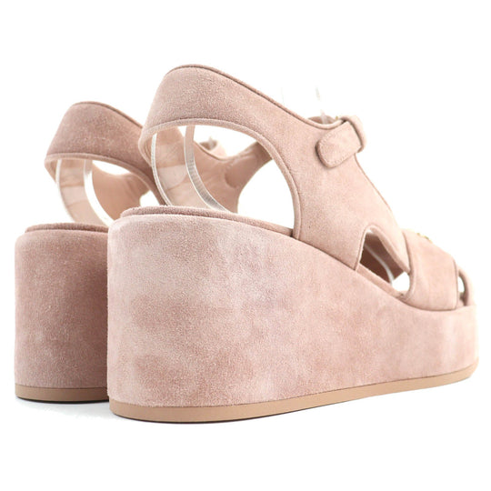 CHANEL Sandals 24P G45594 Main: Suede leather pink Women 37 1/2C Used Authentic