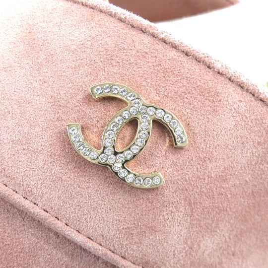 CHANEL Sandals 24P G45594 Main: Suede leather pink Women 37 1/2C Used Authentic