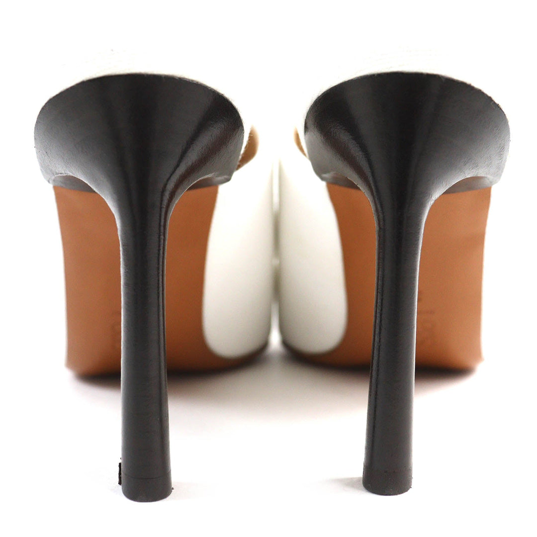 LOEWE Mule 562201 Main: Denim white RIPPED DENIM MULE Ripped denim Women 37 Used Authentic
