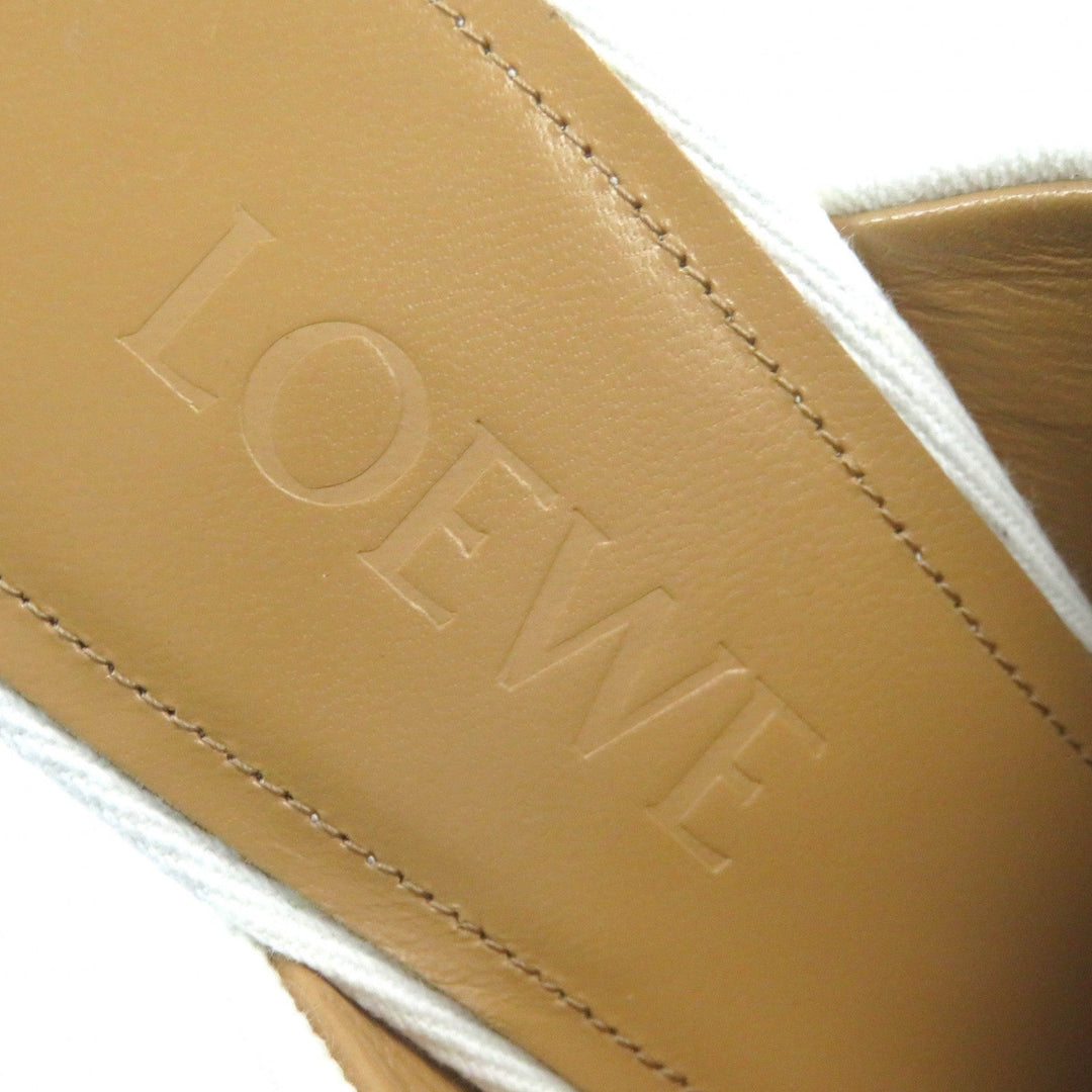 LOEWE Mule 562201 Main: Denim white RIPPED DENIM MULE Ripped denim Women 37 Used Authentic
