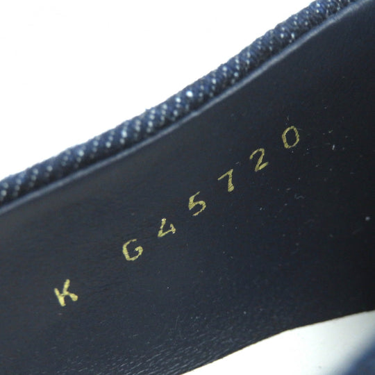 CHANEL loafers G45720 Main: Denim Indigo blue Women 35 1/2C Used Authentic